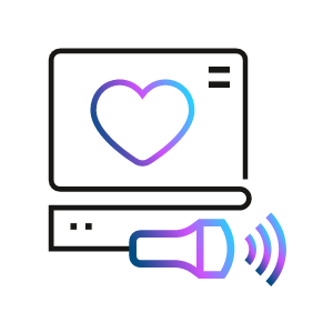 icon representing an echocardiogram