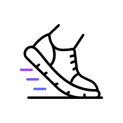 Sneaker icon encouraging patients to maintain a healthy lifestyle through regular exercise.