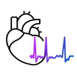 Heart with colorful ECG waveform, symbolizing low rates of arrhythmia recurrence and effective rhythm control.