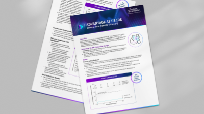 Discover datasheets from the ADVANTAGE phase 1 study on FARAPULSE clinical trials for paroxysmal and persistent AF treatment.