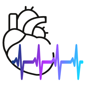 heart with normal heartbeat 