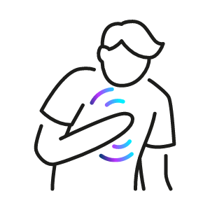 icon representing chest discomfort or pain 
